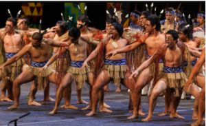 Very powerful dancers in Maori Haka