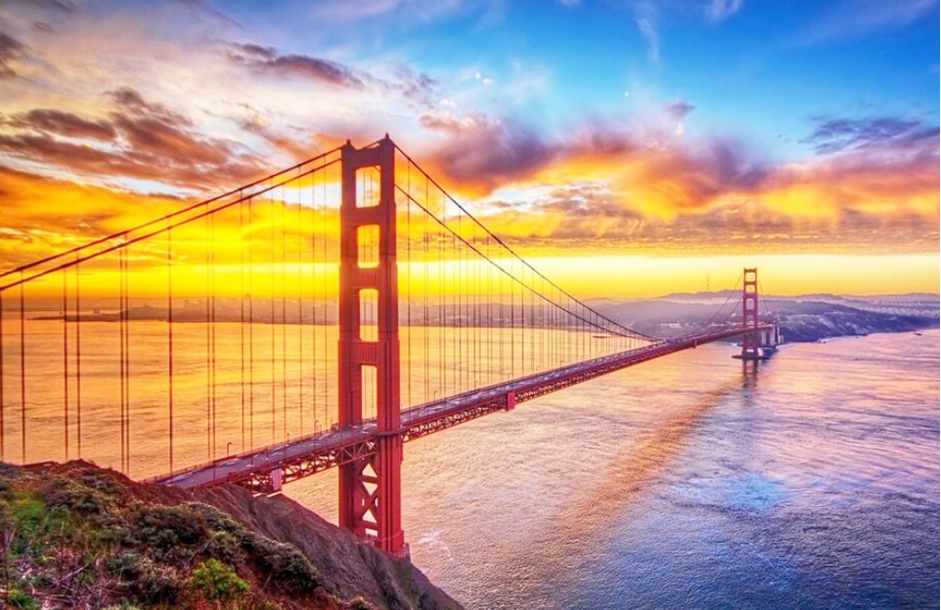 Cây cầu Cổng vàng tại San Franciso là địa điểm checkin nổi tiếng bạn không thể bỏ qua khi ghé thăm Hoa Kỳ